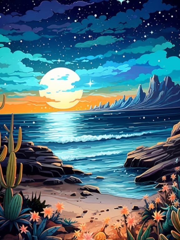 Desert Moonrise